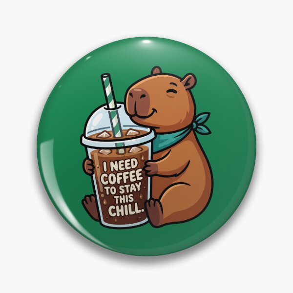 Item preview, Funny Capybara I Need Coffee To Stay This Chill designed and sold by MarCinu Art.