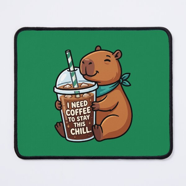 Item preview, Funny Capybara I Need Coffee To Stay This Chill designed and sold by MarCinu Art.