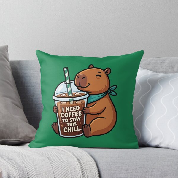 Item preview, Funny Capybara I Need Coffee To Stay This Chill designed and sold by MarCinu Art.