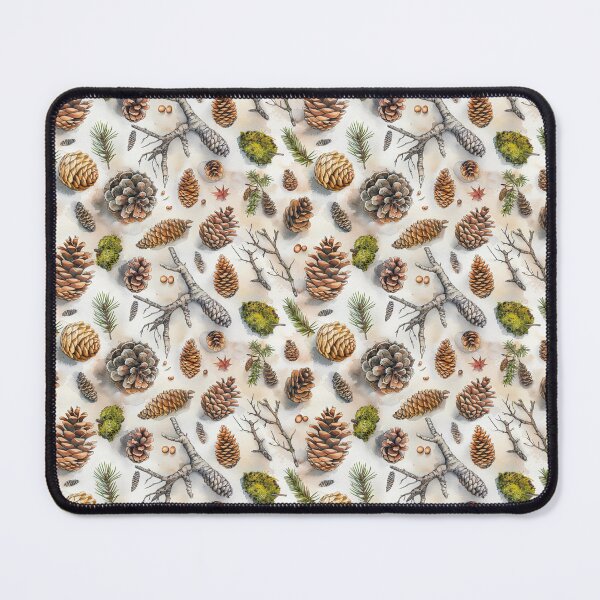 Item preview, Rustic Watercolor Pine Cone and Forest Motif Pattern designed and sold by NTGUILTY.
