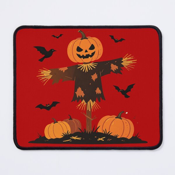 Item preview, Pumpkin Scarecrow with Bats & Crows designed and sold by urmoments.