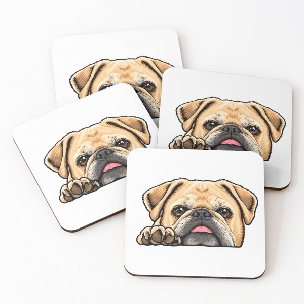 Item preview, Little Foo the Pug Sticker in Tan designed and sold by Little Foo the Pug.