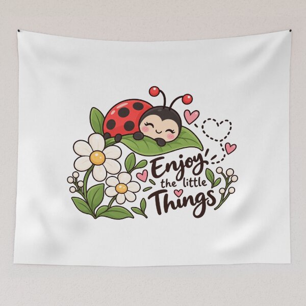 Item preview, Cute Kawaii Ladybug Garden Sticker – Enjoy the Little Things designed and sold by StickyDelights.