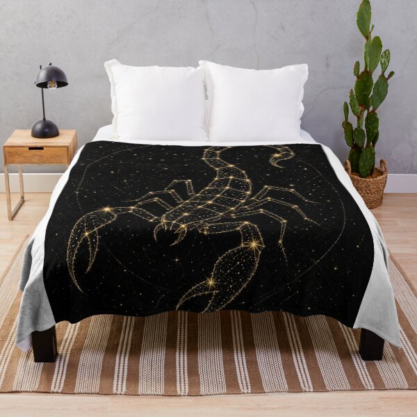 Item preview, Scorpio Scorpion Dark Gold Constellation Black designed and sold by tanishqsaluja.