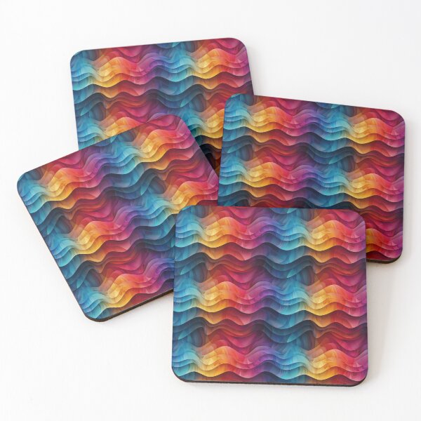 Item preview, Vibrant 3D Fluid Rainbow Gradient Waves Pattern designed and sold by NTGUILTY.