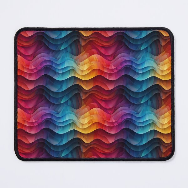 Item preview, Vibrant 3D Fluid Rainbow Gradient Waves Pattern designed and sold by NTGUILTY.