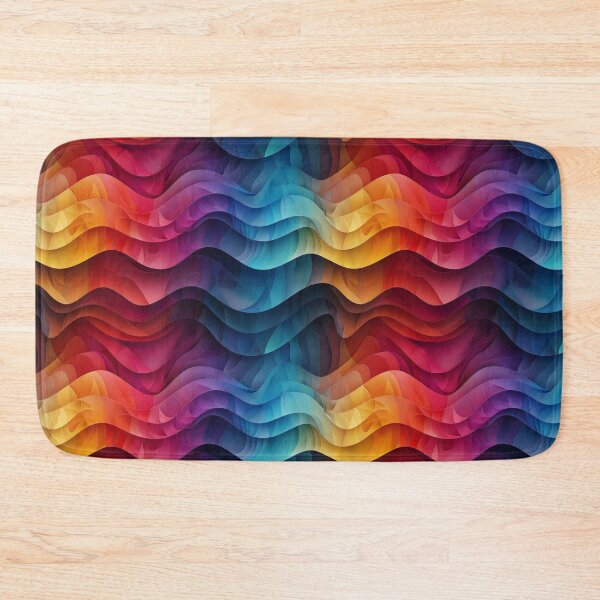 Item preview, Vibrant 3D Fluid Rainbow Gradient Waves Pattern designed and sold by NTGUILTY.