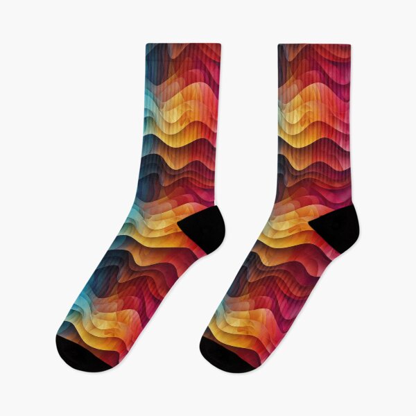 Item preview, Vibrant 3D Fluid Rainbow Gradient Waves Pattern designed and sold by NTGUILTY.
