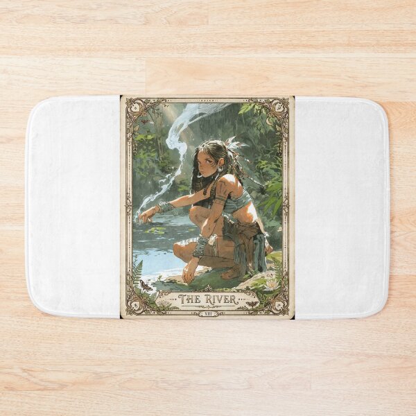 Item preview, The River Tarot Card XIII - Tribal Water Spirit, Jungle Goddess Art designed and sold by ExpressoJungle.