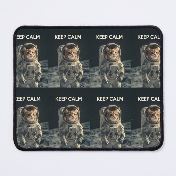 Item preview, Adorable Astronaut Cat 'Keep Calm' Minimalist Funny Kitty In Space Digital Illustration designed and sold by Matt_Smith.
