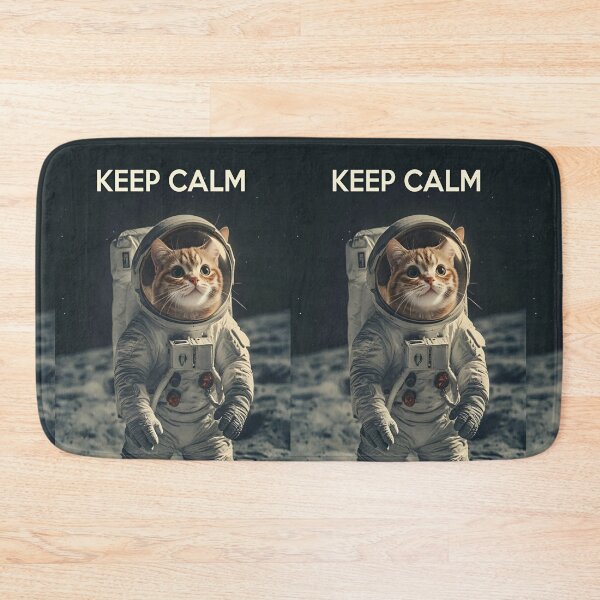 Item preview, Adorable Astronaut Cat 'Keep Calm' Minimalist Funny Kitty In Space Digital Illustration designed and sold by Matt_Smith.