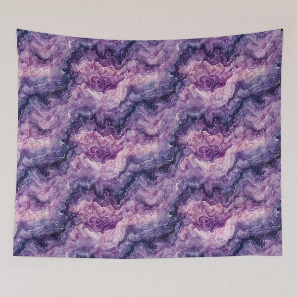 Item preview, Elegant Purple Amethyst Watercolor Marble Pattern designed and sold by NTGUILTY.