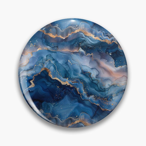 Item preview, Elegant Navy Blue and Gold Fluid Marble Pattern designed and sold by NTGUILTY.