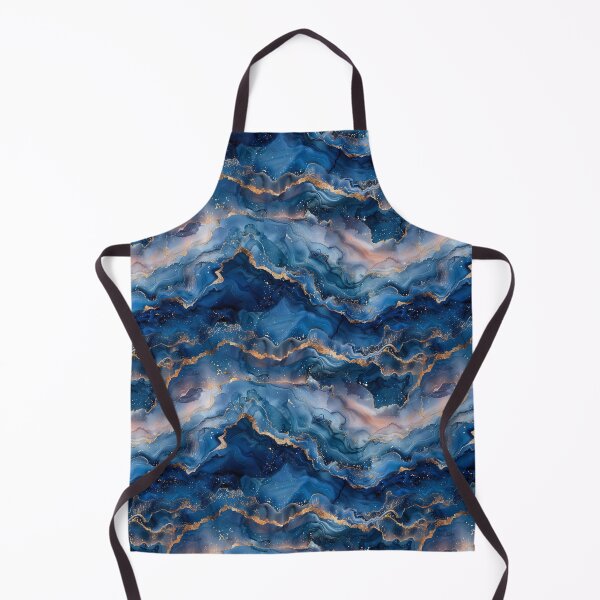 Item preview, Elegant Navy Blue and Gold Fluid Marble Pattern designed and sold by NTGUILTY.