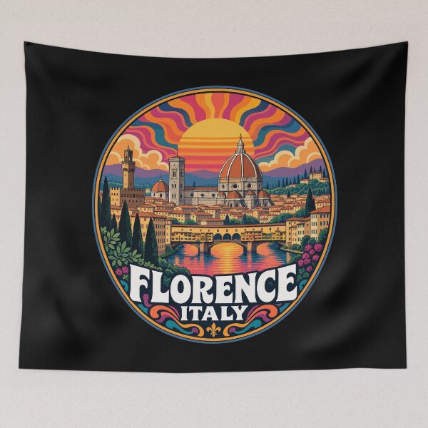 Item preview, Florence City Italy Travel Trippy designed and sold by TomFrontierArt.