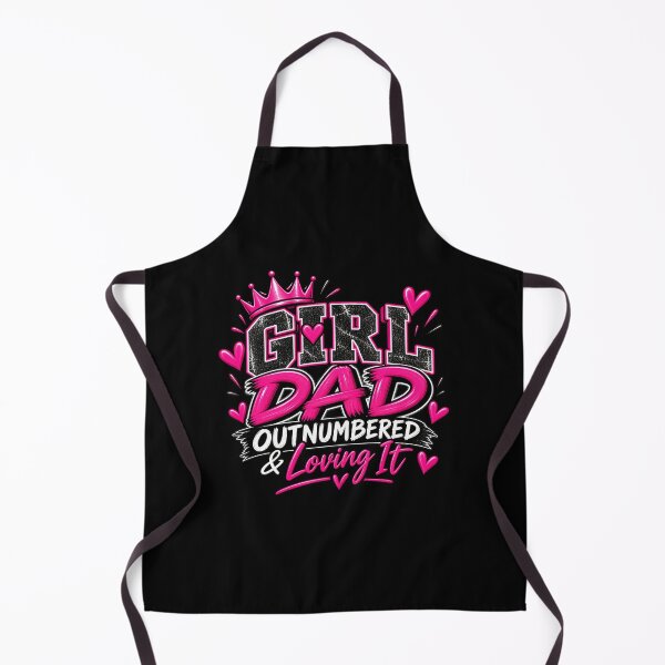 Item preview,  Girl Dad Outnumbered and Loving It Proud Dad Design-Black Background  designed and sold by Trendi61.