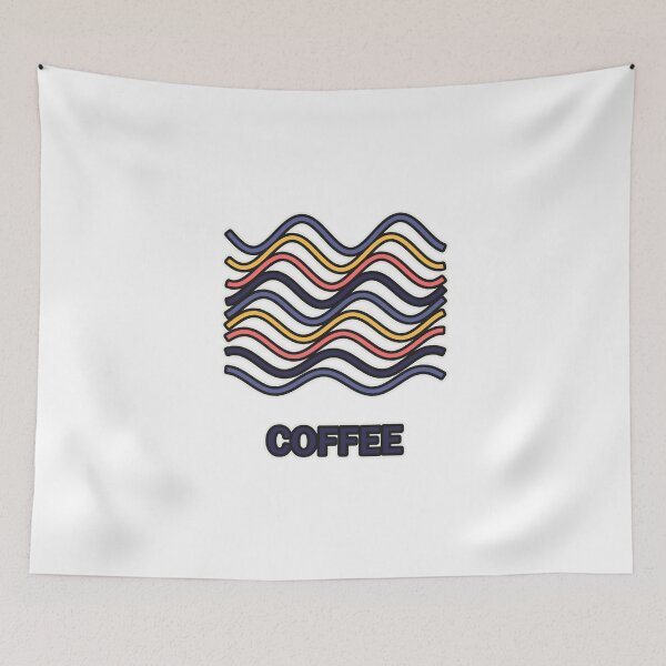 Item preview, Coffee Retro Waves – Minimalist Coffee Design designed and sold by Glowfy.