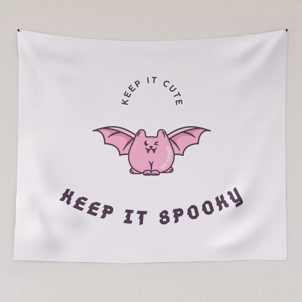 Item preview, Keep It Cute Keep It Spooky – Kawaii Pink Bat Pastel Goth Illustration designed and sold by MiaBellaGirl.