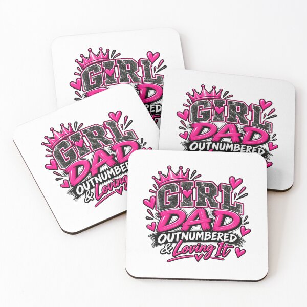 Item preview,  Girl Dad Outnumbered and Loving It Proud Dad Design-White Background  designed and sold by Trendi61.