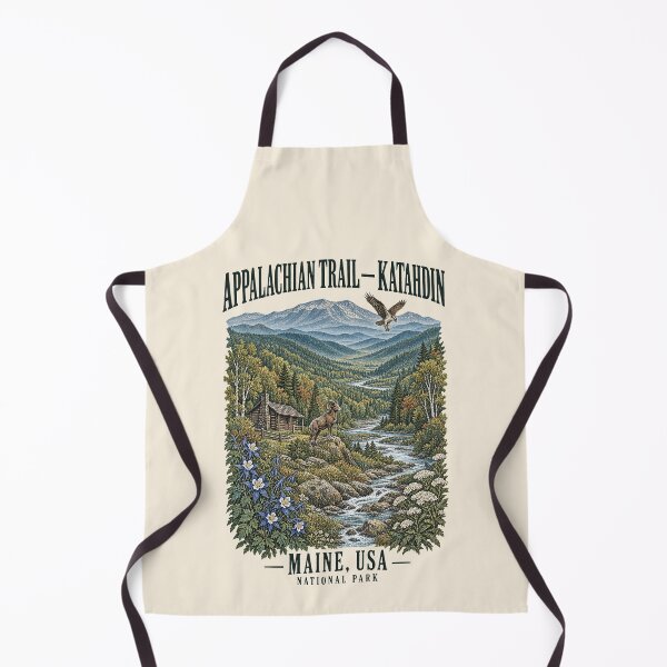 Item preview, Appalachian Trail — Katahdin, Maine, USA [Vintage Illustration] designed and sold by elektronen.