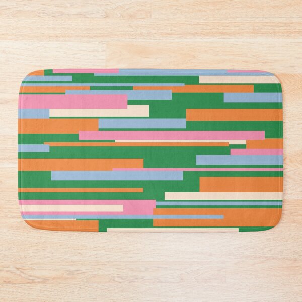 Item preview, Colorful Mid Century Modern Abstract Geometric Wright Pattern Green Orange Pink Powder Blue designed and sold by kierkegaard.