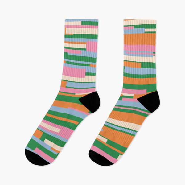 Item preview, Colorful Mid Century Modern Abstract Geometric Wright Pattern Green Orange Pink Powder Blue designed and sold by kierkegaard.