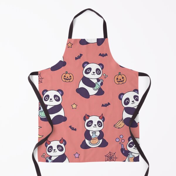 Item preview, Cute Halloween Panda Pattern with Potions Pumpkins Bats and Spider Webs designed and sold by ArtDesignTp.