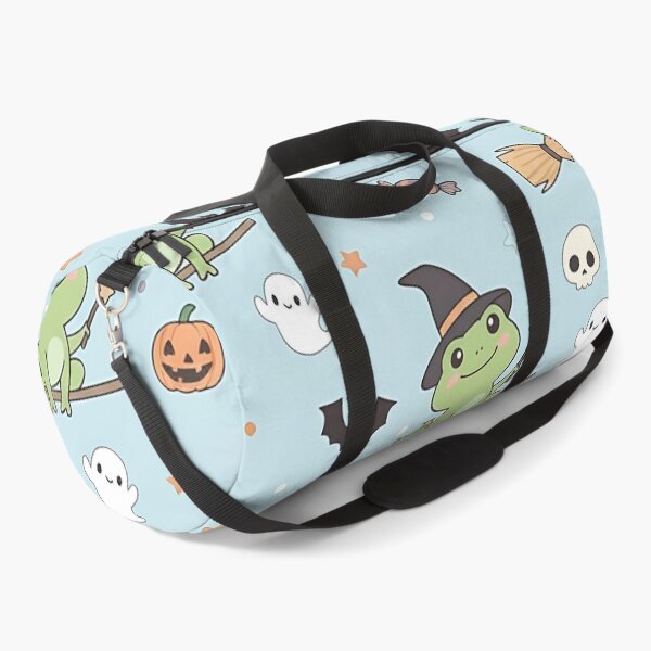 Item preview, Cute Halloween Witch Frog Pattern with Pumpkins Ghosts and Bats designed and sold by ArtDesignTp.