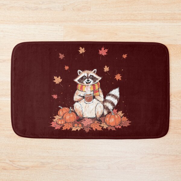 Item preview, Cute Autumn Raccoon in Scarf with Pumpkins Tee, Fall Season designed and sold by andromeda-redd.