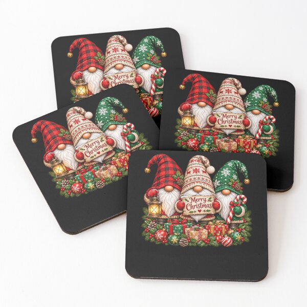 Item preview, Three Christmas Gnomes Buffalo Plaid Holiday Merry Xmas Family designed and sold by Whirx.