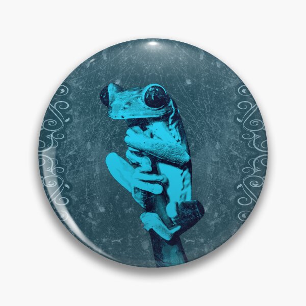 Item preview, Tree Frog Clinging to Branch Amphibian Portrait Deep Blue designed and sold by Ghoul Enterprises.