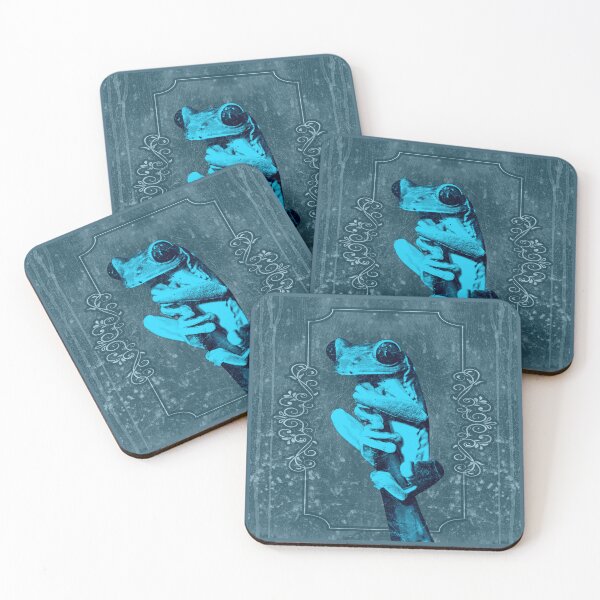 Item preview, Tree Frog Clinging to Branch Amphibian Portrait Deep Blue designed and sold by Ghoul Enterprises.