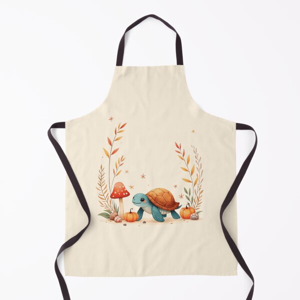 Item preview, Turtle with Autumn Pumpkins and Mushrooms - Fall Vibes designed and sold by DariaCraft.