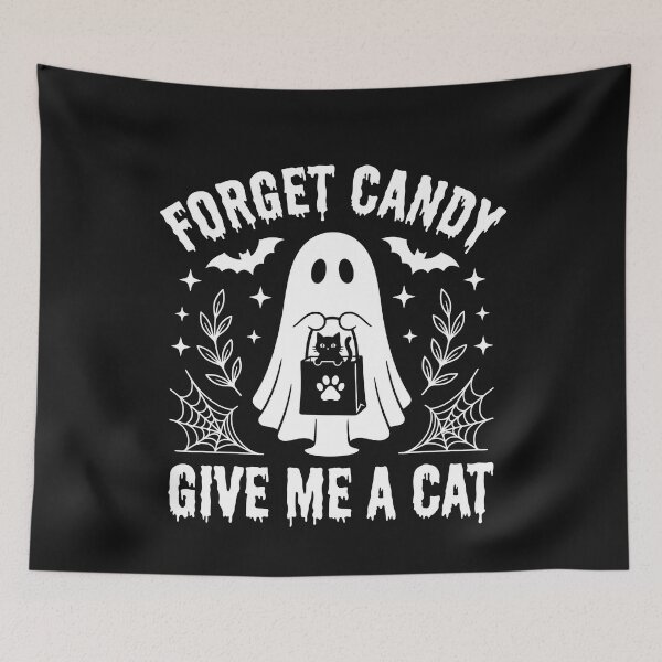 Item preview, Forget Candy Give Me A Cat Creepy Ghost Spiderweb designed and sold by MizoX7.