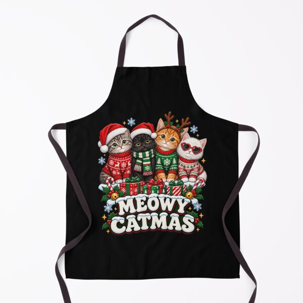 Item preview, Meowy Catmas Cute Christmas Cats Squad Santa Hat Holiday designed and sold by Whirx.