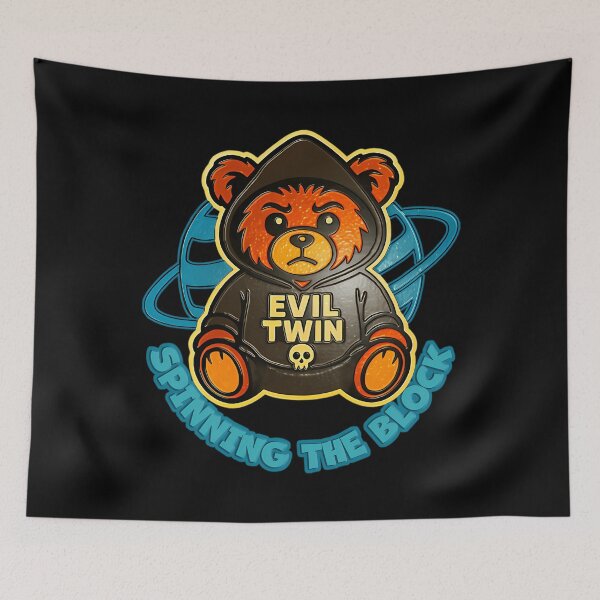 Item preview, Evil Twin Bear - Spin The Block Universe designed and sold by ItsartDesign1.