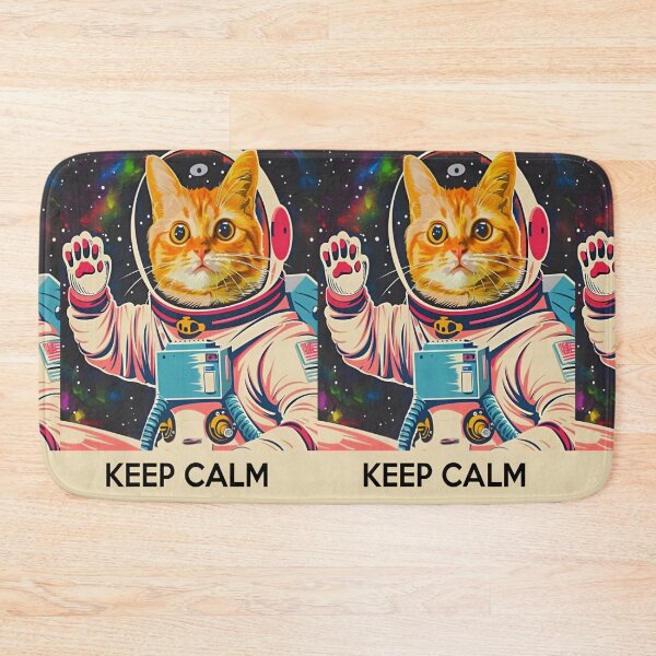 Item preview, Adorable Astronaut Cat 'Keep Calm' Minimalist Funny Kitty In Space Digital Illustration designed and sold by Matt_Smith.