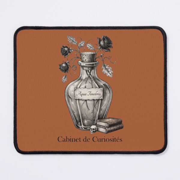 Item preview, Aqua Tenebris - Gothic Apothecary Bottle & Dark Roses Vintage Cabinet of Curiosities Art designed and sold by ORIGINS LINES.