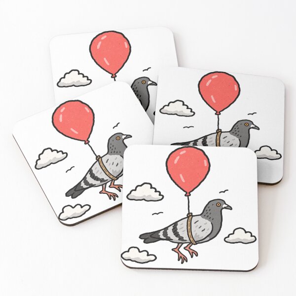 Item preview, Pigeon Flying Away With Balloon designed and sold by MonkiFlipp.