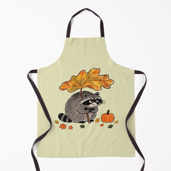 Item preview, Funny Annoyed Raccoon with Giant Fall Leaf Umbrella Tee, Sarcastic Autumn Pumpkin Season designed and sold by andromeda-redd.