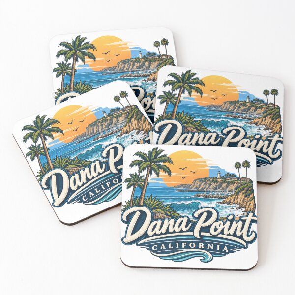 Item preview, Dana Point California Setting - Coastal Sunset Vintage Travel Art designed and sold by ParfaitPrints.