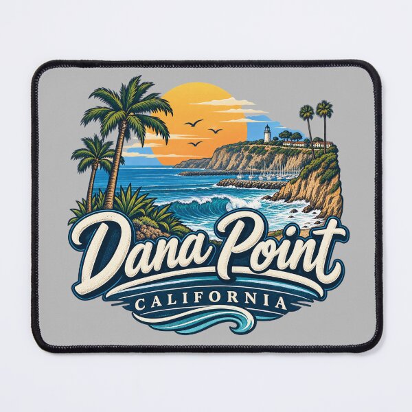 Item preview, Dana Point California Setting - Coastal Sunset Vintage Travel Art designed and sold by ParfaitPrints.