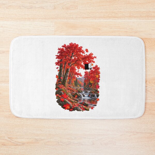 Item preview, Red Maple Forest Autumn Landscape Fall Foliage designed and sold by RockitBaby.