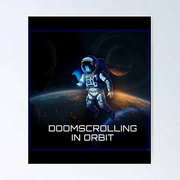 Item preview, Doomscrolling In Orbit designed and sold by ItsartDesign1.