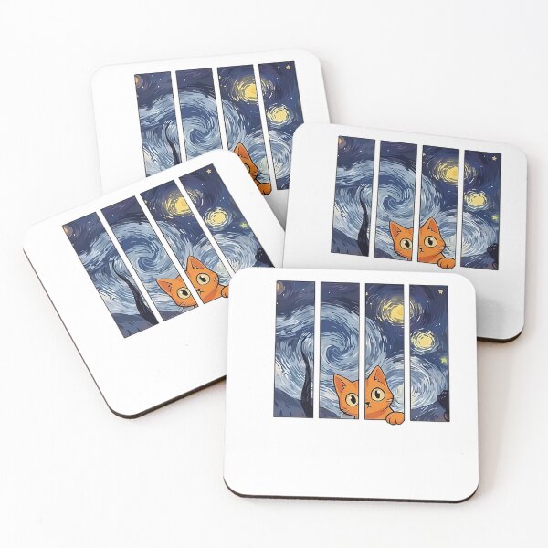Item preview, Orange Cat in Van Gogh's Starry Night designed and sold by RiCuteCats.