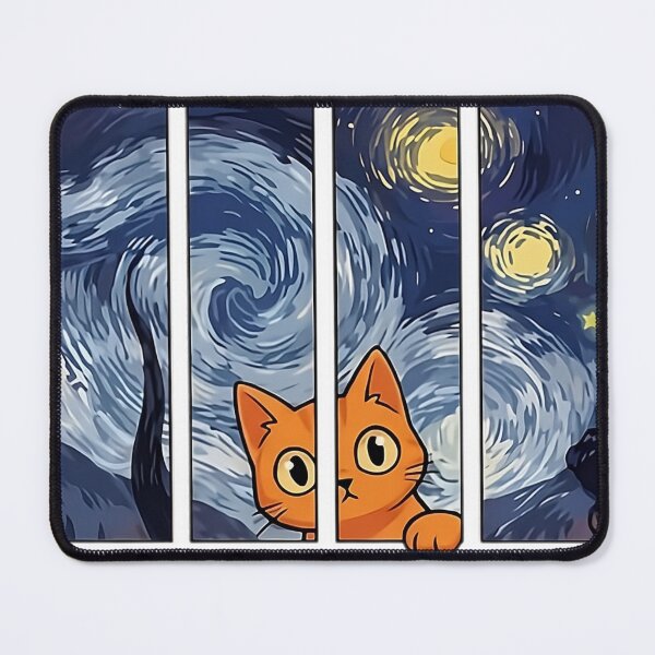 Item preview, Orange Cat in Van Gogh's Starry Night designed and sold by RiCuteCats.