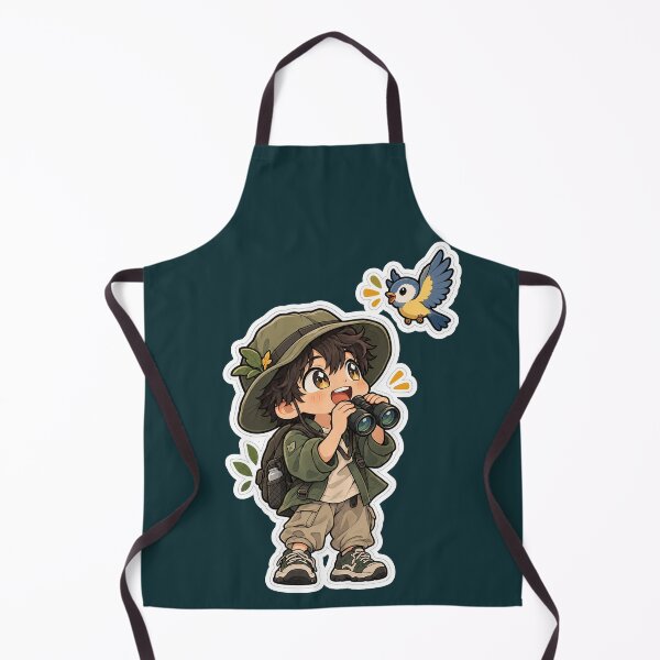 Item preview, Excited Birdwatcher Spotting a Bird with Binoculars designed and sold by NovaToons.