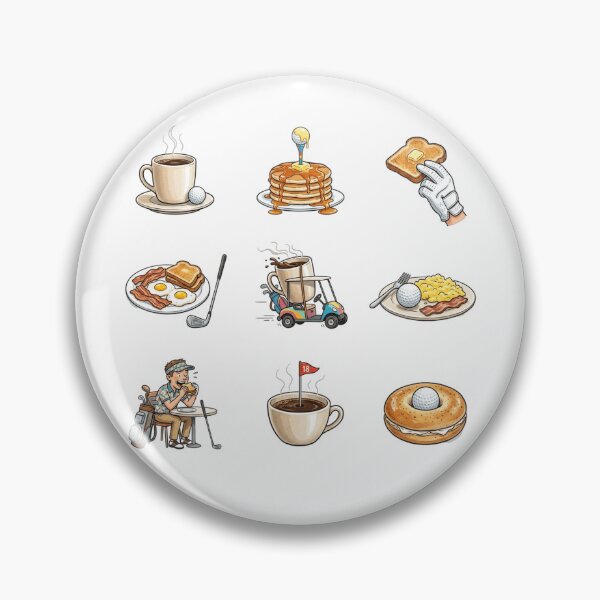 Item preview, Golf and Breakfast Morning Tee Time Cartoon Humor Art designed and sold by mood-draftsman.