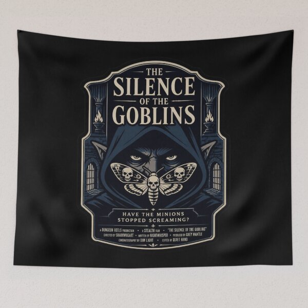 Item preview, Silence Of The Goblins Movie Poster Shirt Psychological Horror RPG Tee designed and sold by Dice_Goblin_Studio.