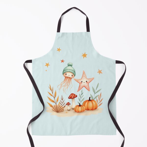 Item preview, Jellyfish in Winter Hat & Starfish with Autumn Pumpkins designed and sold by DariaCraft.